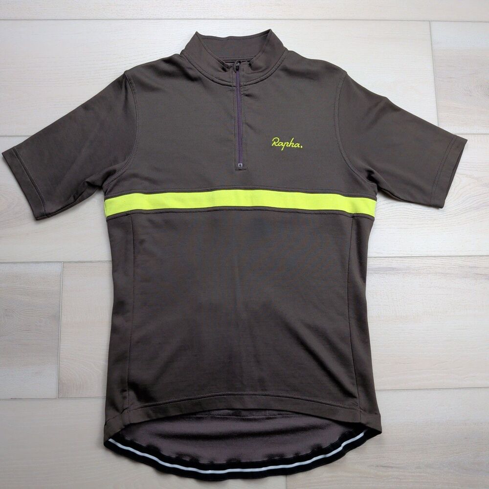 Rapha Club Cycling Jersey Mens XL‎ Merino Wool Blend Short Sleeve Brown Ghisallo